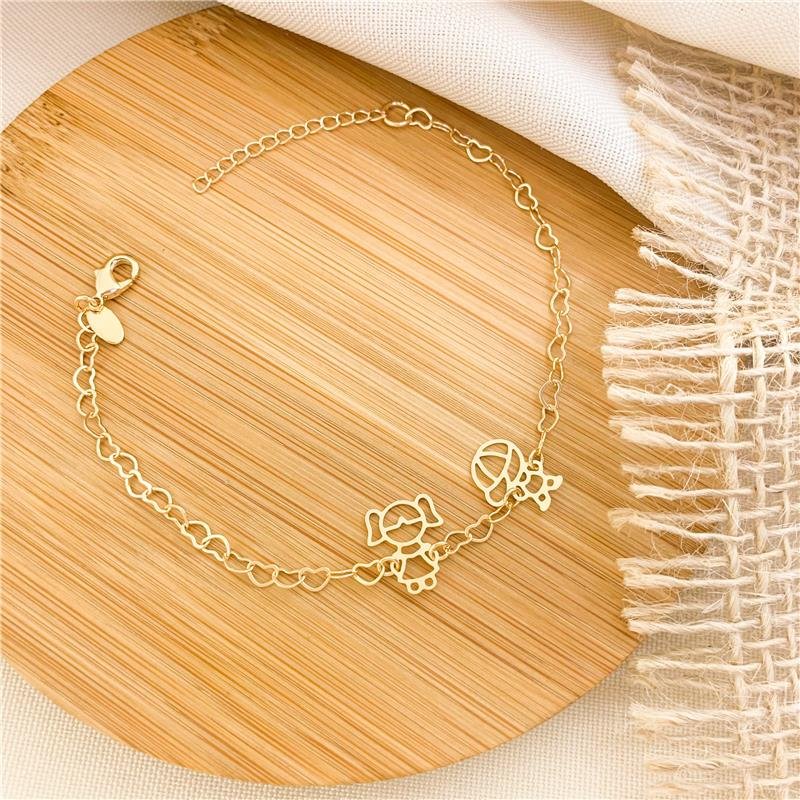 PULSEIRA ELOS CORAÇÃO UMA MENINA E UM MENINO