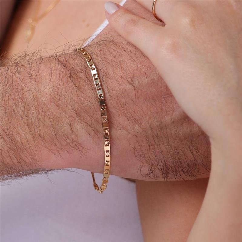 PULSEIRA MASCULINA ELOS PIASTRINE/21CM-2.5MM