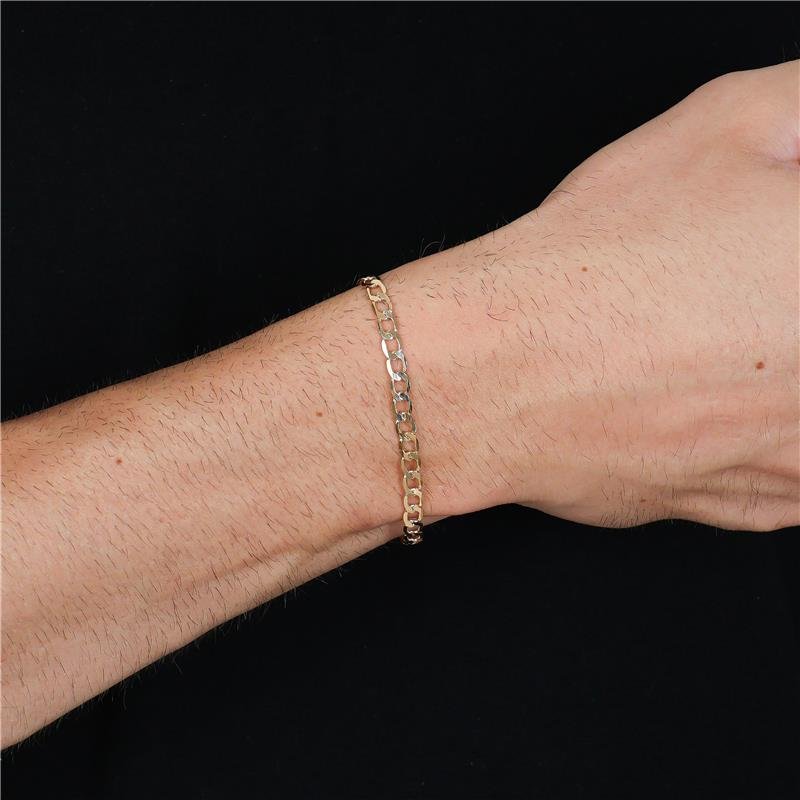 PULSEIRA MASCULINA ELOS IGUAIS/21CM-4MM