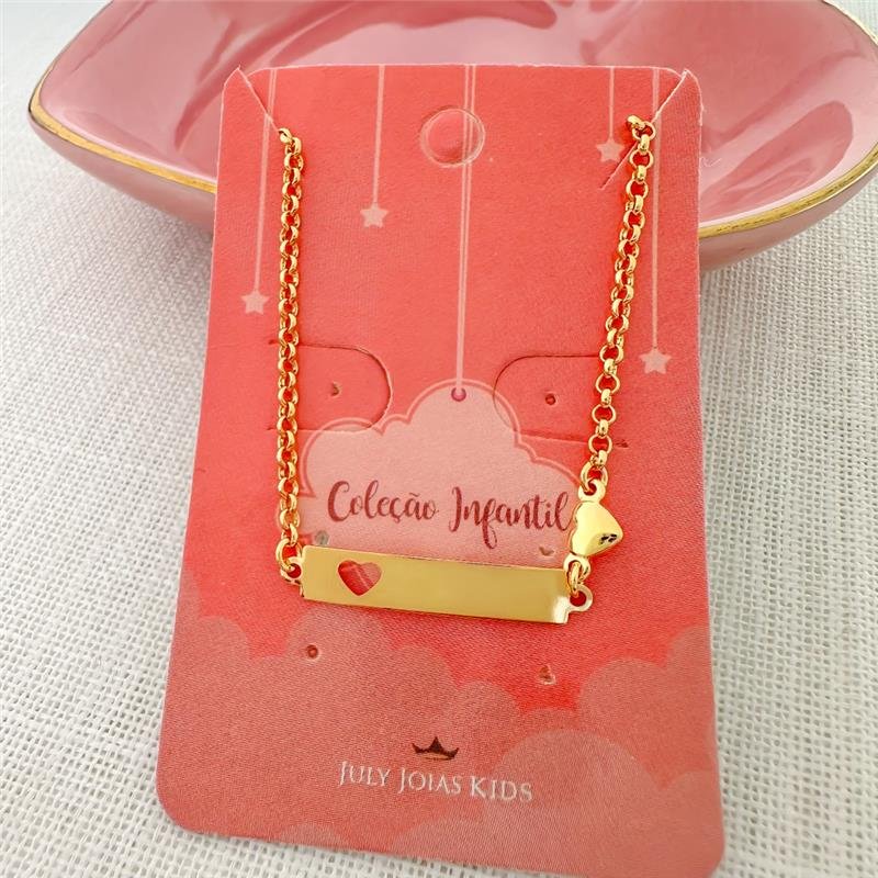 PULSEIRA INFANTIL PLACA CORAÇÃO