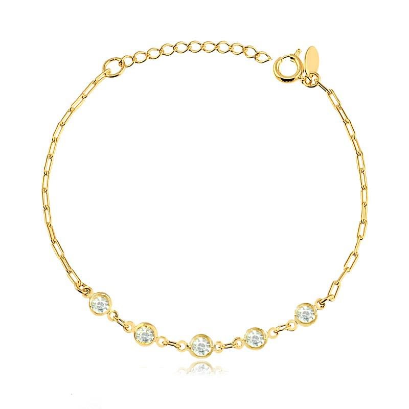 PULSEIRA COM PEDRAS EM ZIRCÔNIA - CRISTAL