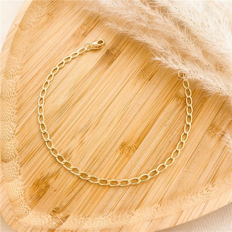 PULSEIRA MASCULINA ELOS OVAIS IGUAIS/21CM
