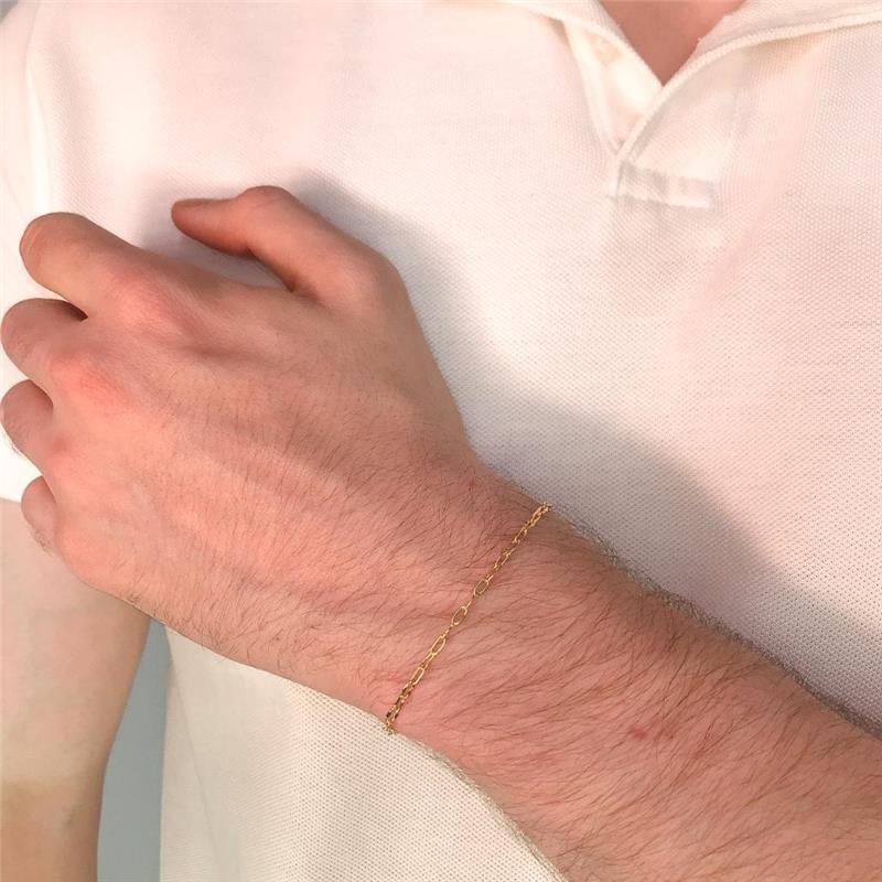 PULSEIRA MASCULINA ELOS OVAL/21CM