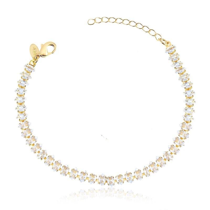 PULSEIRA RIVIERA NAVETE LOSANGO/4MM - CRISTAL