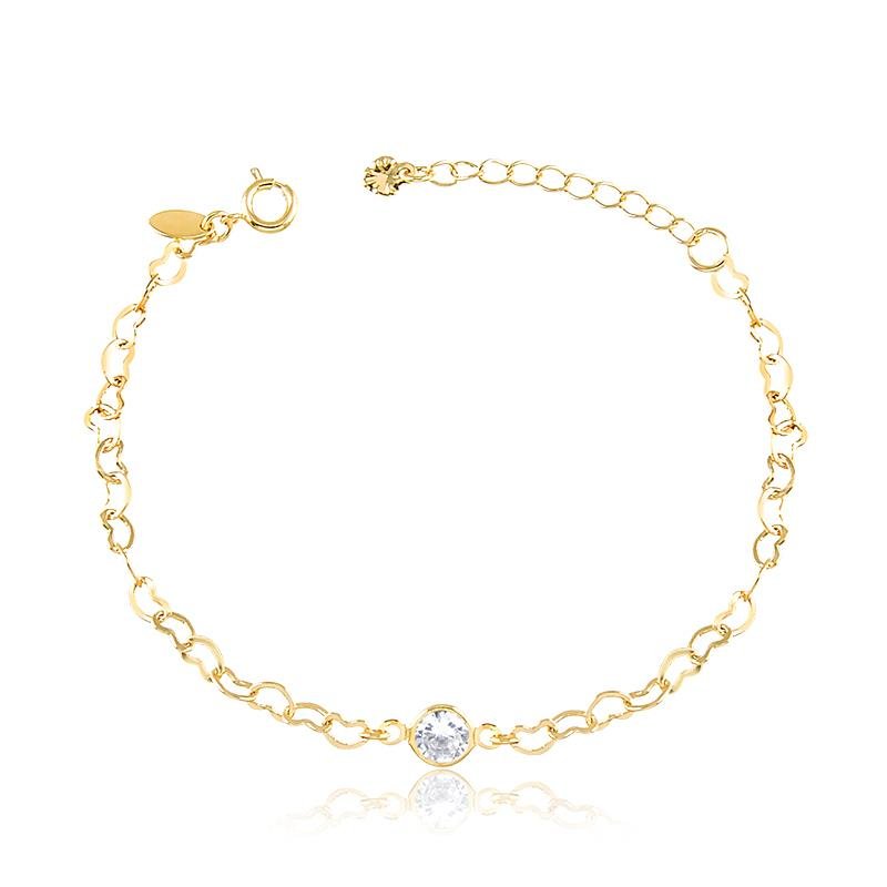 PULSEIRA ELOS CORAÇÕES PONTO DE LUZ - CRISTAL