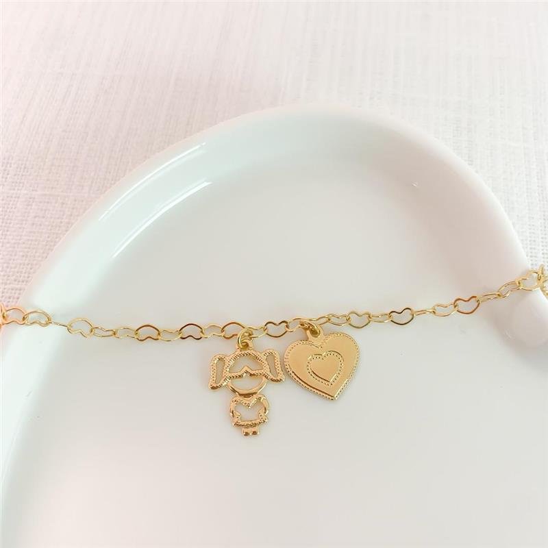 PULSEIRA ELOS CORAÇÃO UM MENINA