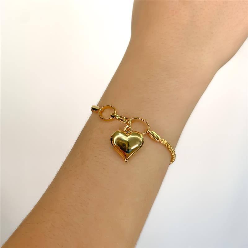 PULSEIRA CORDÃO BAIANO ELOS CORAÇÃO