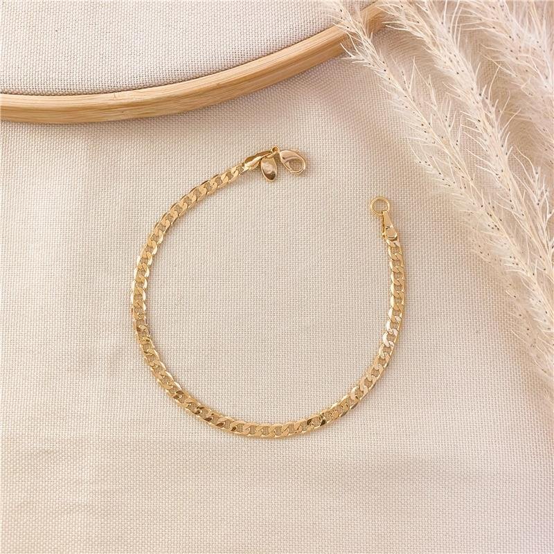 PULSEIRA GROUMET ELOS IGUAIS ACHATADO