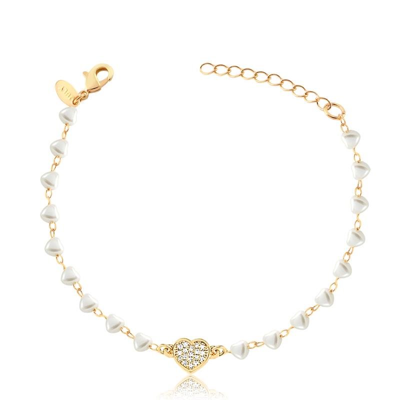 PULSEIRA PÉROLA CORAÇÃO - CRISTAL