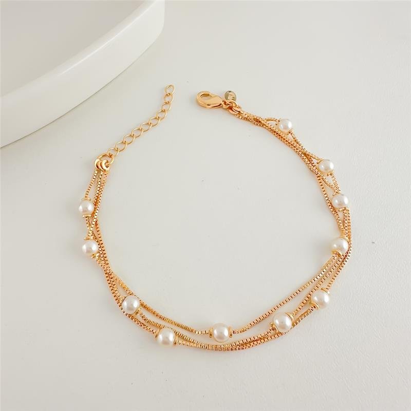 PULSEIRA TRIO VENEZIANA COM PÉROLA