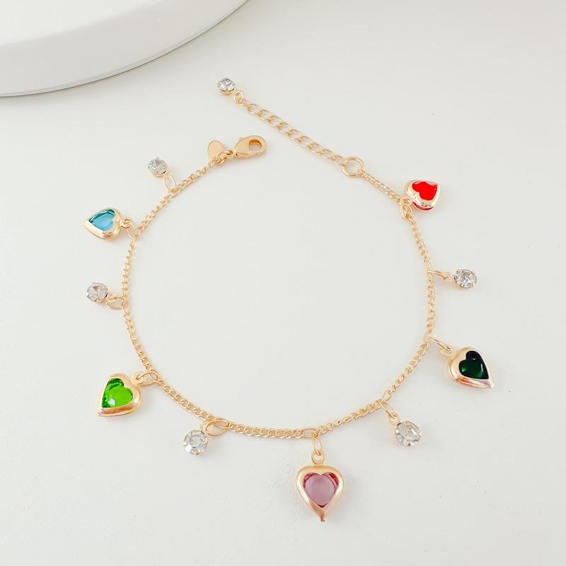PULSEIRA CORAÇÕES PEDRINHAS
