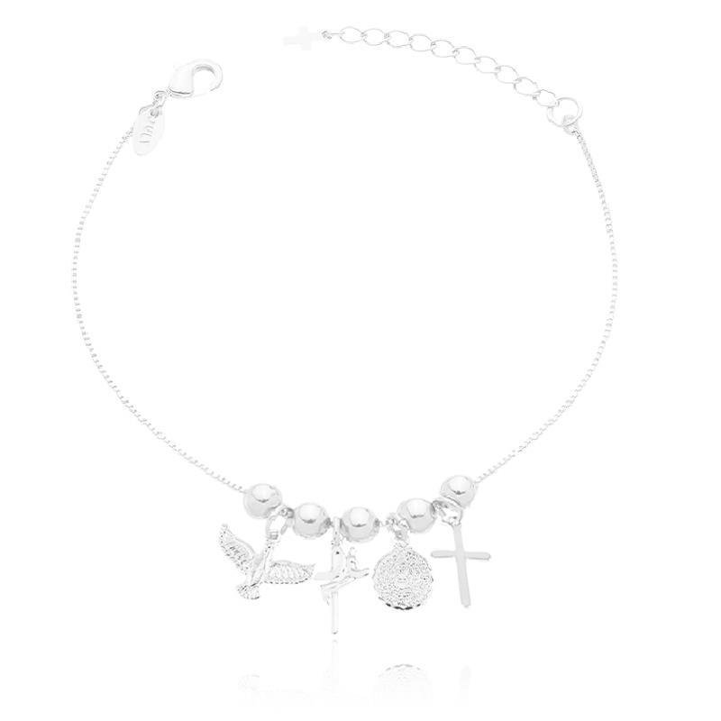 PULSEIRA VENEZIANA COM PINGENTES FÉ