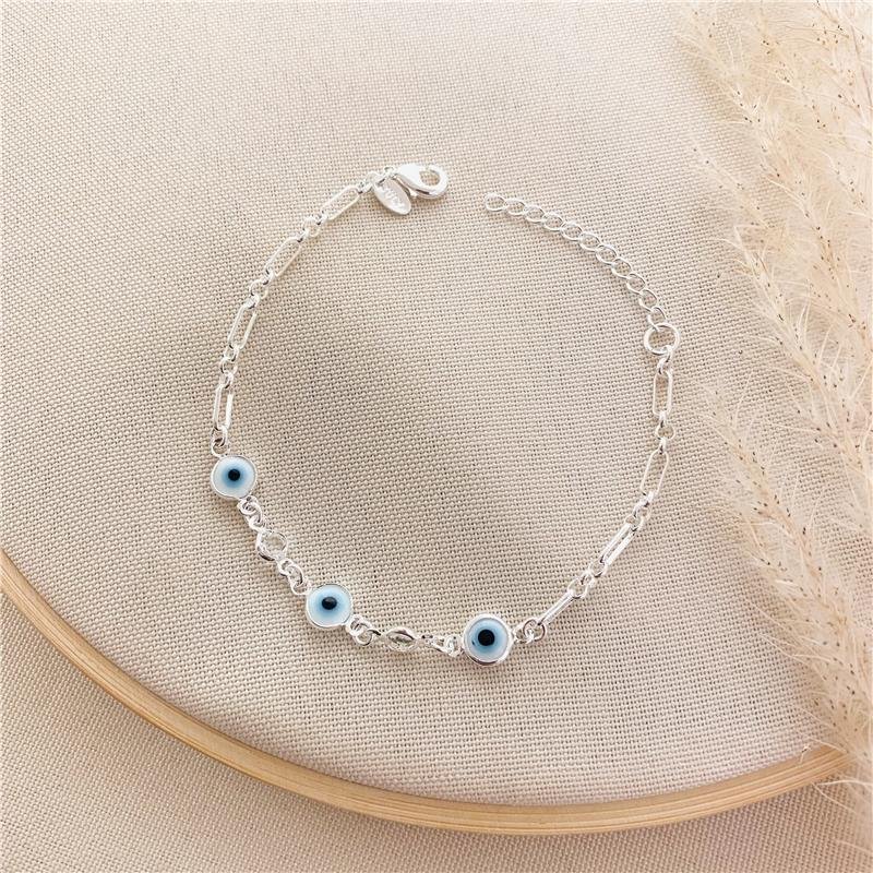 PULSEIRA ELOS OLHO GREGO - AZUL CLARO