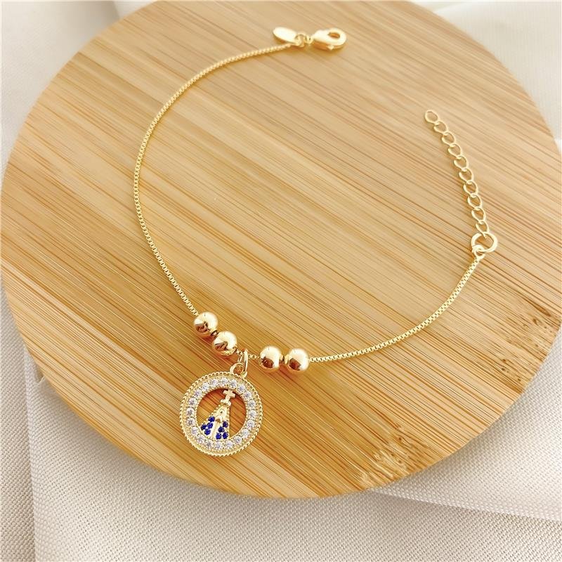 PULSEIRA VENEZIANA MANDALA NOSSA SENHORA - AZUL