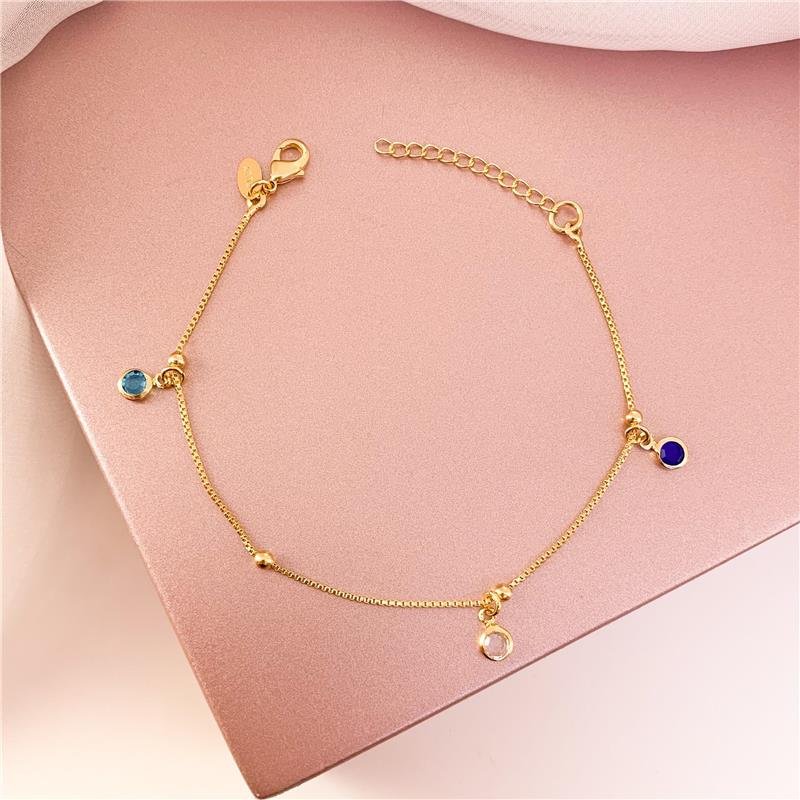 PULSEIRA VENEZIANA BOLINHA PEDRINHAS - COLORIDA