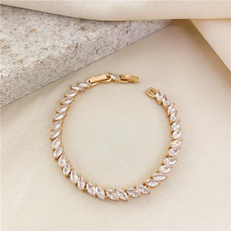 PULSEIRA RIVIERA NAVETE DUPLA REGULÁVEL - CRISTAL