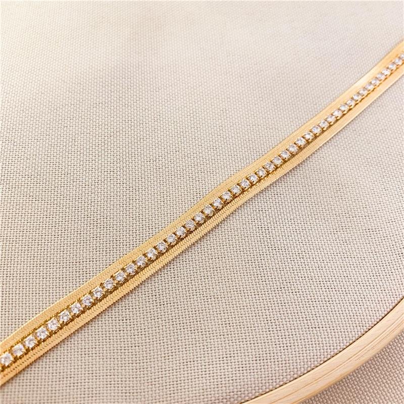 PULSEIRA TRIO MALHA FITA RIVIERA - CRISTAL