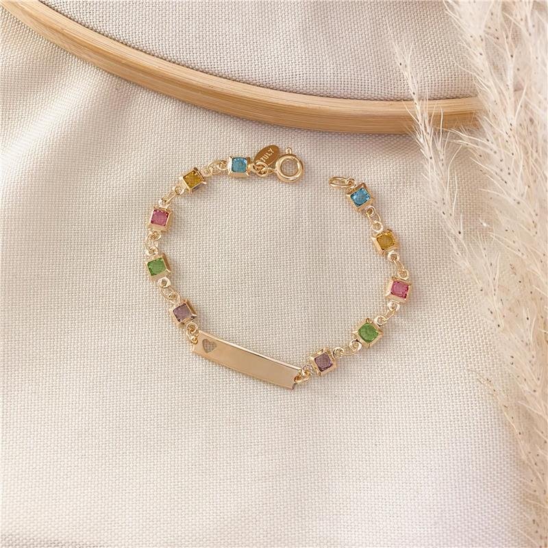 PULSEIRA INFANTIL PLACA PEDRINHAS - COLORIDA