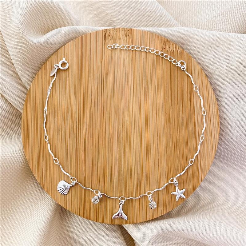 TORNOZELEIRA PALITOS FUNDO DO MAR - CRISTAL