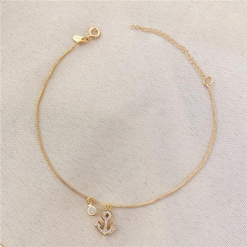 TORNOZELEIRA VENEZIANA ÂNCORA PONTO DE LUZ - CRISTAL