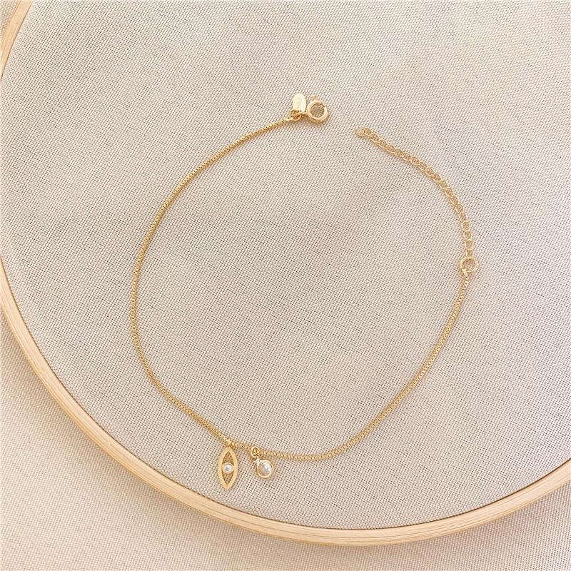 TORNOZELEIRA VENEZIANA OLHO GREGO - CRISTAL